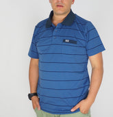 Mens Jack Wolfskin Schlern 5011411 Ocean Wave Summer Short Sleeve Polo Shirt